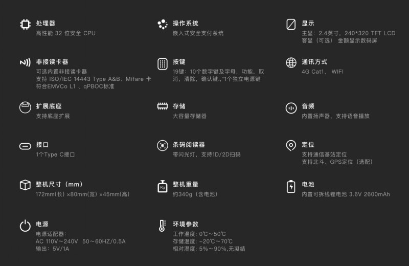 移動(dòng)式刷卡掃碼支付終端，移動(dòng)式食堂售飯機(jī)，美食城收款機(jī)